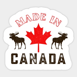 Canadian Pride Made In Canada Maple Leaf Sticker